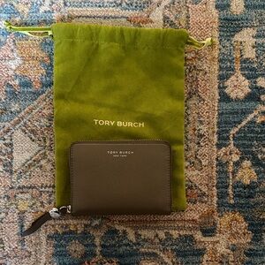 Tory Burch Mushroom Wallet with Lime Dust Bag